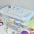 Hespama 2 Pack Lidded Storage Bin, Plastic Latching Container Box with Handle, 12 Quart & 6 Quart...