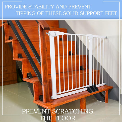 6 Pcs Support Feet for Pet Gate Plastic Triangle Reinforcement Fitting Dog Panel Isolation Fence Free Standing Pet Gate Dog Fence Panels for Confi...