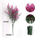 RECUTMS 8 Bundles Artificial Flowers Fake Outdoor Plants Faux Lavender Flower Plastic Shrubs Faux Flowers Fake Ferns Winter Artificial Fowers for ...