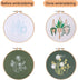 FEPITO 4 Sets Embroidery Starter Kit with Pattern and Instructions Cross Stitch Kit Includes 4Pcs Embroidery Clothes with Floral Pattern, 2 Pcs Em...