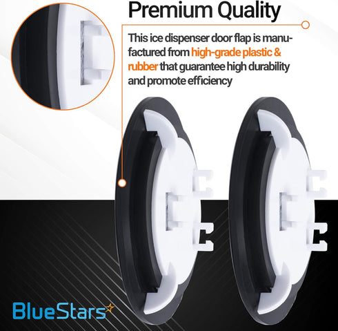 BlueStars Upgraded WR17X11653 Refrigerator Ice Dispenser Door Flap Replacement Part – Compatible with G.E & Kenmore Refrigerators - Replaces AP367...