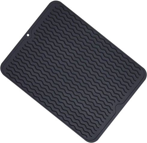 Silicone Dish Drying Mat for Multiple Usage, Easy clean, Eco-friendly, Heat-resistant Silicone Mat for Kitchen Counter, Sink, Refrigerator, drawer...