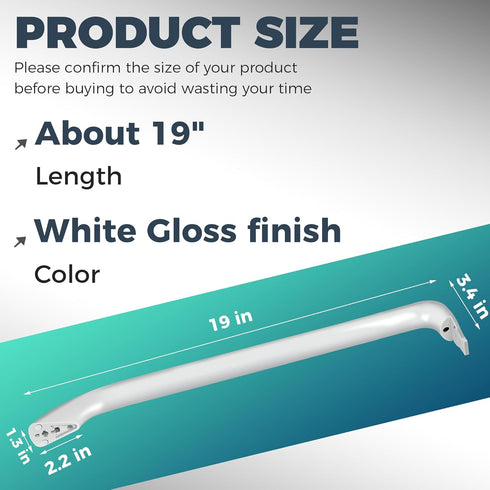 Romalon WR12X20141 L WR12x22148 Refrigerator Side Door Handle Left Replacement Bottom Door Handle...