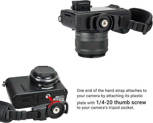 JJC Camera Hand Grip Strap for Canon EOS R8 R10 R7 R5 C R6 Mark II R RP 90D 5DM4 Rebel T7 T8i T7i T6i T6 SL3 4000D Sony A6700 Nikon Z30 Coolpix P9...