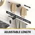 HITSLAM 24 Inch Matte Black Towel Bar, SUS304 Stainless Steel Single Base Towel Rack Wall Mounted, Modern Home Decor Bathroom Towel Holder with Ha...