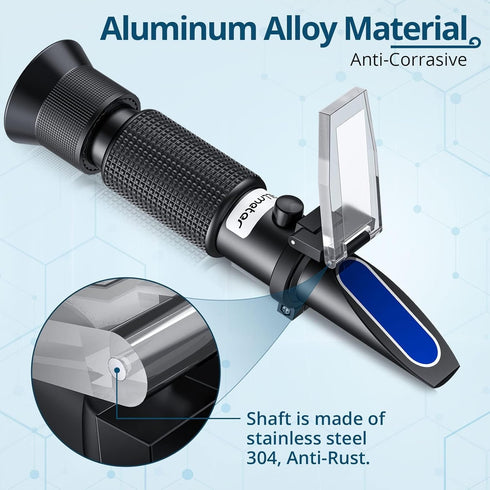 Grape Wine Refractometer Brix Alcohol Refractometer for Grape Wine Brewing Measure Sugar Content & Predict Alcohol Degree Dual Scale of 0-40% Brix...
