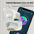 Open Ear Earbuds, Open Ear Headphones Wireless Bluetooth 5.3 with Colorful Lighting Clear Charge Station, IPX5 Waterproof Sports Earbuds for Runni...