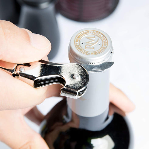 Pulltap's Double-Hinged Waiters Corkscrew, Black and Stainless Steel...