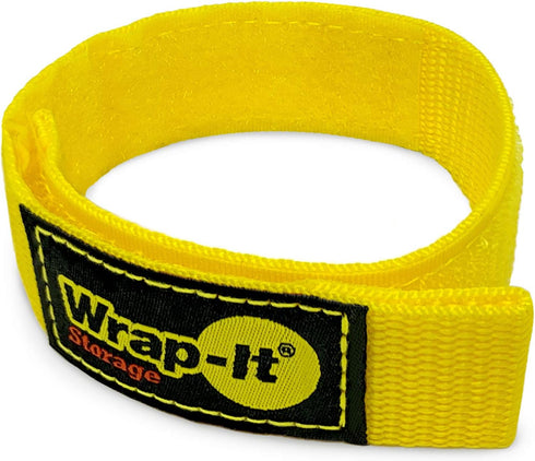 Quick-Straps by Wrap-It Storage - 12" (12 Pack) Yellow - Extension Cord Holder for RV and Boat Organizing...