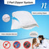 National Allergy Premium 100% Cotton Zippered Pillow Protector - Standard Size - White - 3 Pack - 300 Thread Count - Hypoallergenic Bed Pillowcase...