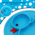 Baby Divided Plate Silicone- Portable Non Slip Child Feeding Plate with Suction Cup for Children Babies and Kids BPA Free Baby Dinner Plate Microw...