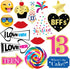 13th Birthday Photo Booth Party Props - 40 Pieces - Funny Official Teenager Birthday Party Supplies, Decorations and Favors...