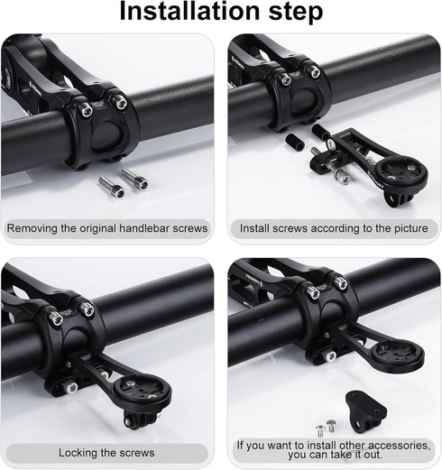 Bike Mount Adjustable Out Front Extended Bicycle Computer Mount for Garmin Edge...