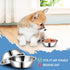 ChengFu Small Dog Food Bowls,Little DogFood Bowl,Puppy Dog Food Bowl, Made of Stainless Steel,can be Filled with Water or Dog Food Two Packs...