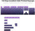 PBT Gradient Purple Keycaps Side Printed Shine Through Keycaps Set Cherry Profile Double Shot Custom Keycaps Minimalist Style for Mechanical Keybo...