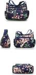 NOTAG Crossbody Bags for Women Nylon Shoulder Bag Floral Multi-Pocket Purses and Handbags...