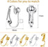 Clip on Earring Converter Earring Clip Backs on Earring Findings with Easy Open Loop Earring Backs Pierced Parts with Storage Box, 4 Colors (24 Pi...