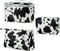 Makeup Bag Set Cosmetic Bag 3 Pieces Small Makeup Bags for Women with Cow Animal Milk Mini Cute style Travel Pouch Bags...