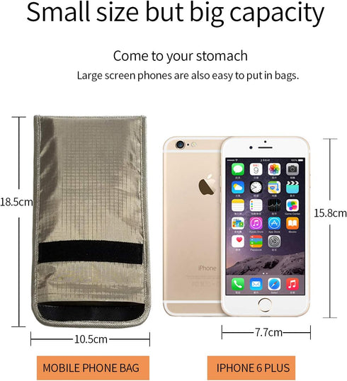 LVFEIER Security Pouch - Cell Phone Anti-Tracking Anti-Spying GPS RFID Signal Blocking Bag Shielding Pouch Wallet Case for Cell Phone Privacy Prot...