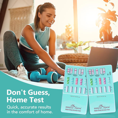 Easy@Home Urine Test Kit: Instant Result Home Use Qucik Screen 5 Panel Kit -#EDOAP-754 12 Pack...