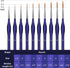 Miniature Paint Brushes,10Pcs Round Pointed Tip Paintbrushes, Micro Detail Paint Brush Set, Triangular Grip Handles Art Brushes Perfect for Acryli...