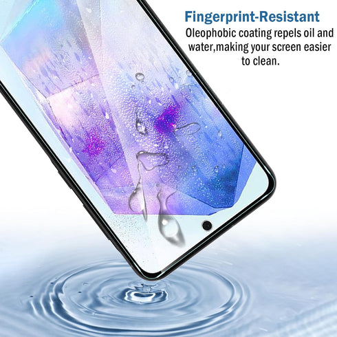 2+2 Pack for Samsung Galaxy A55 5G Screen Protector with Camera Lens Protector,Full Coverage 9H Tempered Glass Film,HD Clear Scratch Resistant,Bub...