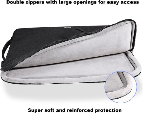 LANDICI 360° Protective Laptop Sleeve Carrying Case 13 13.3 Inch, Waterproof Slim Computer Cover Bag for MacBook Air 13 M1/M2/M3, MacBook Pro 13, ...