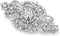 Mariell Vintage Bridal Crystal Brooch Pin, 4" Wide, Antique Silver Wedding Pin, Rhinestone Brooch for Brides and Wedding, Art Deco Fashion Accesso...