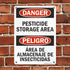 SmartSign "Danger - Pesticide Storage Area" Bilingual Sign | 10" x 14" Plastic...