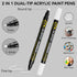 White Paint Pens, 8 Pack Dual Tip Acrylic Paint Markers, Ideal for Wood, Rock Painting, Canvas, Stone, Glass, Ceramic...
