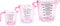 Plastic Measuring Cup Set, Kitchen Cooking and Baking Seasoning Liquid Measuring Cup, Multiple Scale Identification, with Handle and Triangle Mout...
