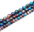 Youngbling Natural Gemstone Beads for Jewelry Making,8mm Blue Imperial Jasper Polished Round Smooth Stone Boho Beads,Genuine Real Stone Beads for ...