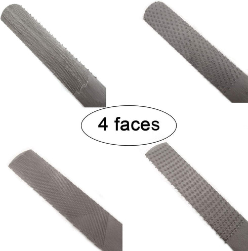 Honbay 1PCS Half Round Wood Rasp Wood File Carbon Hand File Flat Needle File in A Black Storage Bag for Sharping or Polishing Wood Plastic and Met...