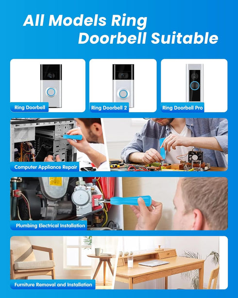 Doorbell Screwdriver Replacement, Doorbell Screwdriver Bit Set for Ring Video Doolbell, Battery Change, Doorbell 2 3 Pro and Elite Ring Doorbell S...