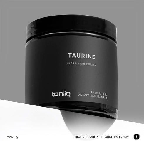 Toniiq 2000mg Taurine Supplement - High Purity Taurine Powder Capsules, 98%+ Pure, Third-Party Lab Tested - Potent, Non-GMO, Gluten-Free, Effectiv...