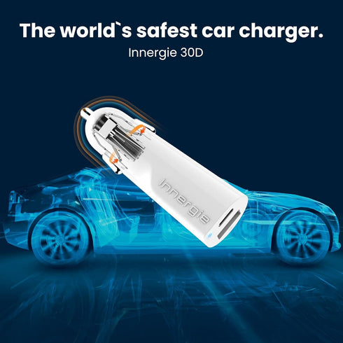 Innergie 30D 30W USB-C Car Charger, 2 Ports | Fast Charging (USB PD & QC3.0) Superior Safety Surround with Heat-Resistant Technology | Compatible ...