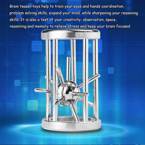 4 pcs Metal Puzzle IQ Test Puzzle Brain Teaser Metal Wire Puzzles Mind Game Educational Toys High Difficulty Disentanglement Unlock Interlock Game...
