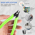 NICE-POWER 5 Inch Wire Cutter Green Zip Tie Cutters Micro Flush Cutter Precision Wire Clippers Hobby Snips Small Side Cutting Pliers for Cutting S...