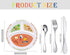 4 Pieces Bariatric Portion Control Plate Stainless Steel Silverware Flatware Set Tableware Cutlery Set Melamine Bariatric Plate Diet Plate for Bal...