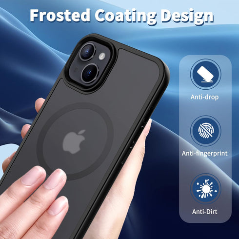 CACOE Magnetic Case for iPhone 13 & iPhone 14 6.1 inch-Compatible with MagSafe & Magnetic Car Phone Mount,Anti-Fingerprint TPU Thin Phone Cases Co...