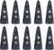 AUEAR, 10 Pack Black Resin Toggle Buttons Horn Tooth Shape Two Holes for Sewing DIY Accessories...