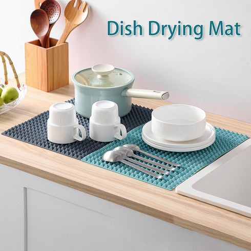 Colinda Silicone Dish and Cup Drying Mat - Extra Large Trivet for Hot Dishes, Large Size Hot Pots and Pads Coming Directly Out from the Stove or O...
