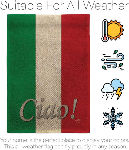 Breeze Decor Italian Garden Flag Regional Nation International World Country Particular Area House Decoration Banner Small Yard Gift Double-Sided,...