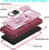 Samsung Galaxy A04S Case, Galaxy A13 5G Case with 3 Pcs Tempered Glass Screen Protector Built in Ring Stand Kickstand + Camera Cover, Hard PC Soft...