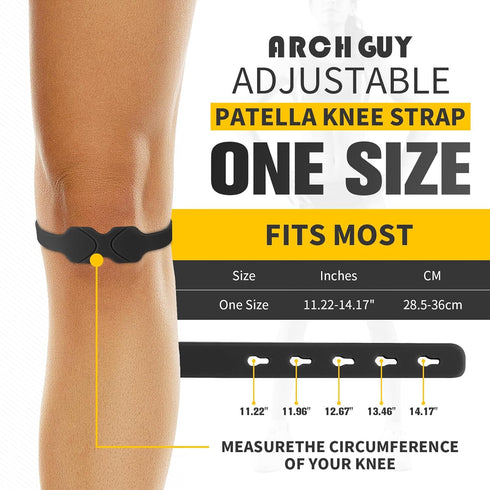 Knee Patellar Tendon Support Strap - 2 Packs Knee Brace for Men & Women - Adjustable Knee Band Stabilizer for Jumpers Meniscus Tendonitis Relief -...