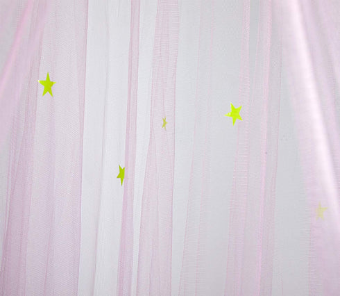 BCBYou Bed Canopy Mosquito Net with Fluorescent Stars Glow in Dark for Baby, Kids, and Adults, for Cover The Baby Crib, Kid Bed, Girls Bed Or Full...