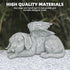 Cherish Your Beloved Canine Companion with The Angel Dog Memorial Statue - Garden Resin Sleeping Dog Statue with Wings - Resin and Stone Dog Memor...