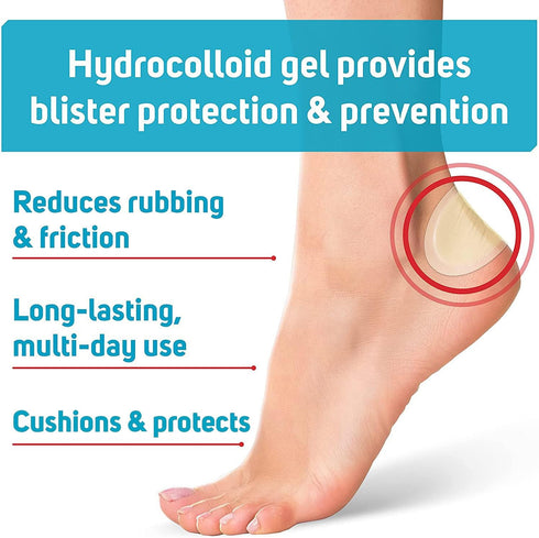 Care Science Hydrocolloid Gel Blister Cushion Bandages, 30 ct | Cushions & Protects Blisters, Long-Lasting...