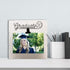 PRINZ at Home Graduate ’20 Prairie White Plank Frame with Bulldog Clip, 7” W x 7” H x 0.62” D – Easel Desktop or Wall Mounted Graduation Gift Disp...