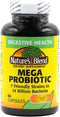 Natures Blend Mega Probiotic Capsules, 60 Count Per Bottle...